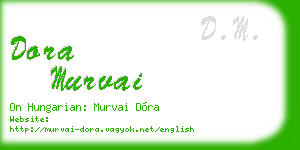 dora murvai business card